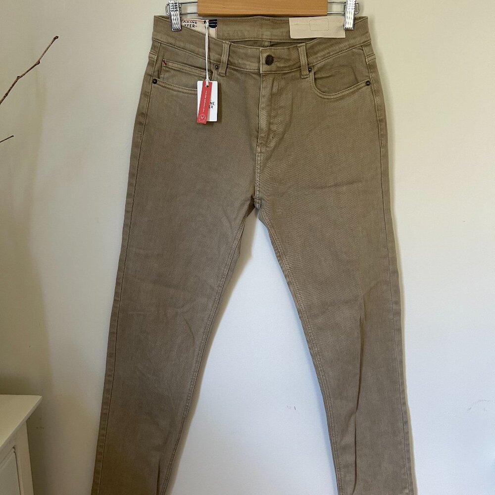 NWT Marine Layer "Softer than Most" Khaki Pants - Slim Straight, 32 Waist